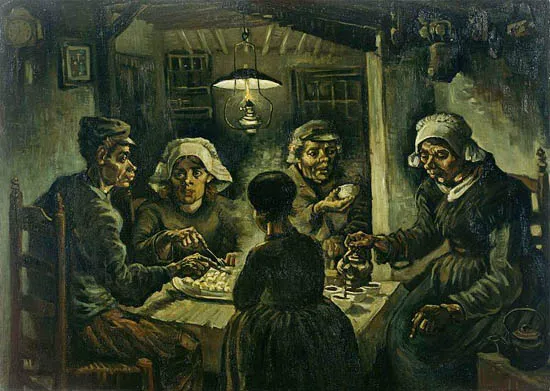 ‘감자 먹는 사람들’(The Potato Eaters). 캔버스에 유채.  114×  82cm .  1885년. 네덜란드 반 고흐 미술관 소장.