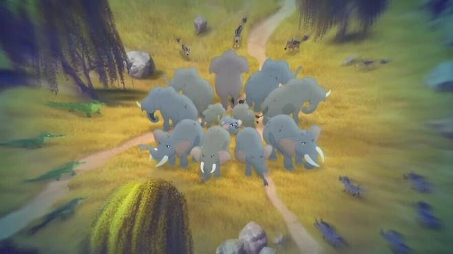 1846af6855f307f65.jpeg 흉포한 육식동물들에게 포위당한 초식동물 무리