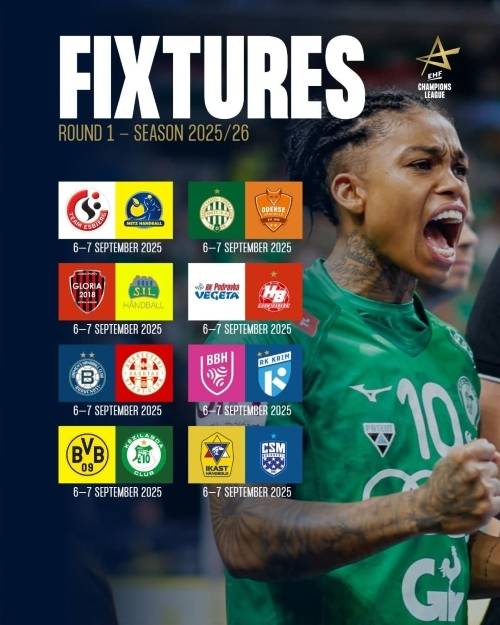 사진 2025/26 시즌 여자 핸드볼 챔피언스리그 1라운드 대진, 사진 출처=유럽핸드볼연맹