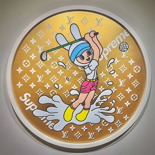 아트놈, good shot, acrylic on canvas, 100cm in diameter, 2020 *재판매 및 DB 금지