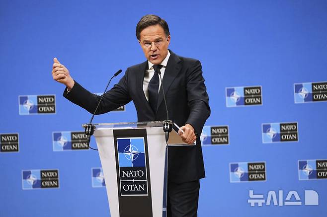 [브뤼셀(벨기에)=AP/뉴시스]마르크 뤼터 북대서양조약기구(나토) 사무총장 (사진=뉴시스DB)