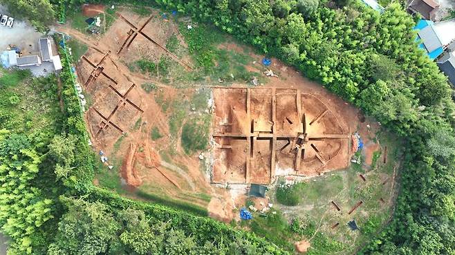 [서울=뉴시스] 함평 마산리 표산고분군 조사구역 전경 (사진=국가유산청 제공) 2025.07.16. photo@newsis.com *재판매 및 DB 금지