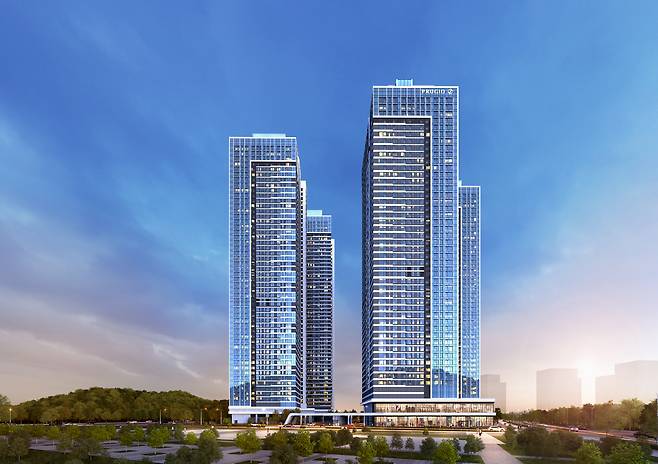 인천 청라국제업무단지&nbsp;주거용 오피스텔 ‘청라 피크원 푸르지오’ 투시도.