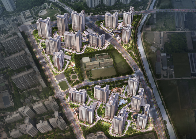 경기 김포시에 효성중공업이 분양한 ‘해링턴플레이스 풍무’. 사진 제공=효성중공업