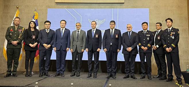 칠레에서 열린 한-칠레 치안 협력 세미나 주요 참석자 [주칠레 한국대사관 제공. 재판매 및 DB 금지]