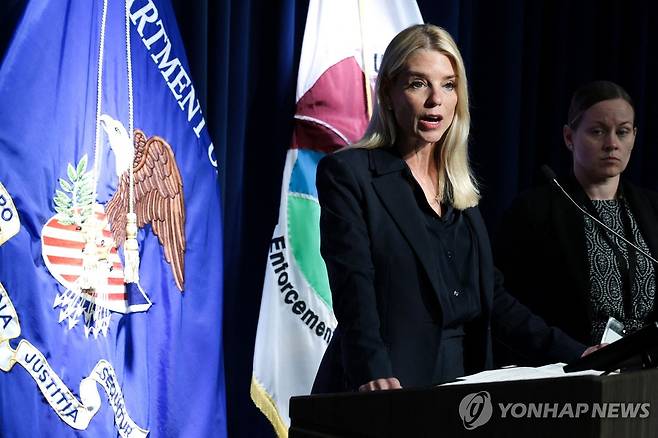 팸 본디 미 법무장관 [AFP=연합뉴스. 재판매 및 DB 금지]