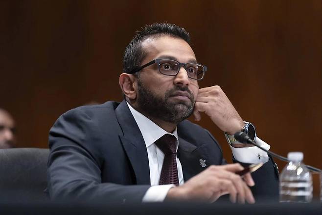 캐시 파텔 미FBI 국장 [홍콩 SCMP 캡처. 재판매 및 DB 금지]