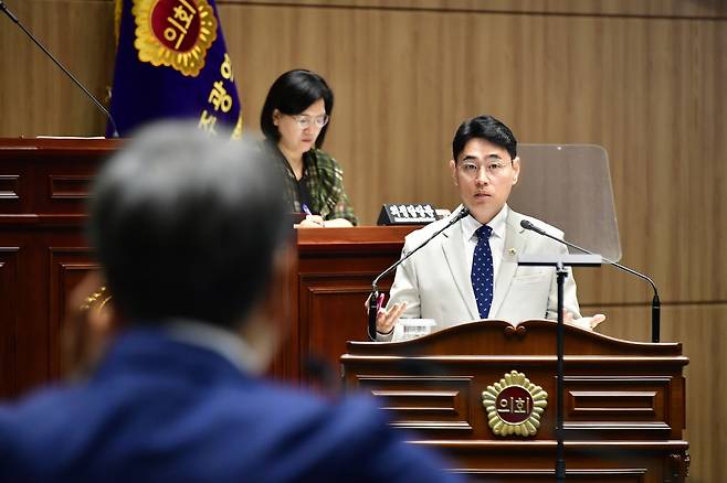 심창욱 광주시의원 시정질의 [광주시의회 제공. 재판매 및 DB 금지]