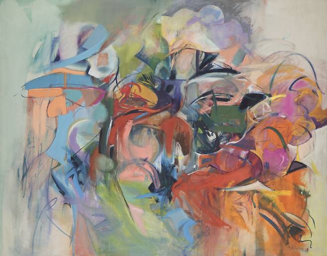 미리엄 샤피로 作 '팡파르'(72x84 inch, 1958). /ACC 제공