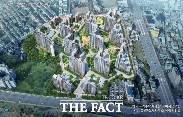 전주시 덕진구 하자구역 재개발 정비사업 투시도. /에이치건축