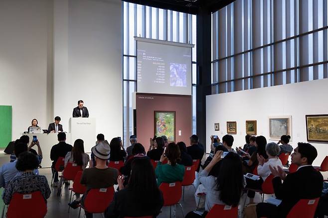 국내 한 미술품 경매장.