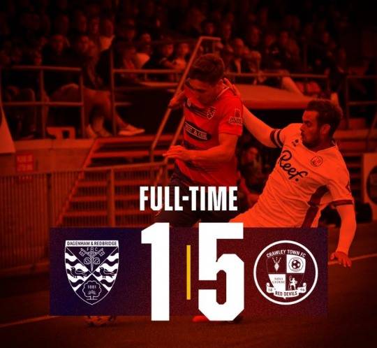 크롤리 타운과 프리시즌 매치에서 1-4로 패한 대거넘 앤 레드브리지. 사진[연합뉴스]