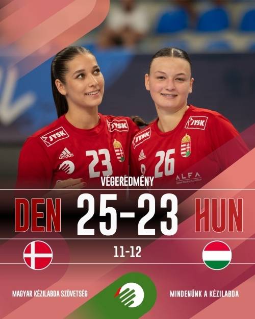 사진 여자 19세 유럽핸드볼선수권대회 헝가리와 덴마크의 경기 결과, 사진 출처=헝가리핸드볼협회