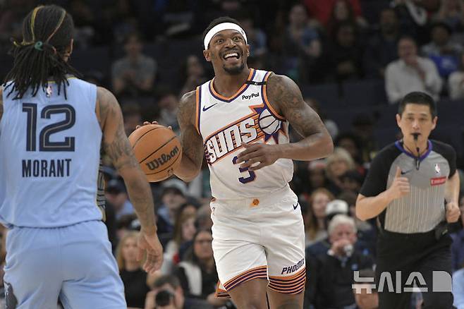 [멤피스=AP/뉴시스] 미국프로농구(NBA) 피닉스 선스의 브래들리 빌. 2025.02.25.
