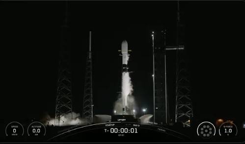 아마존 세 번째 인터넷 위성 발사 모습 [스페이스X 엑스 캡처]