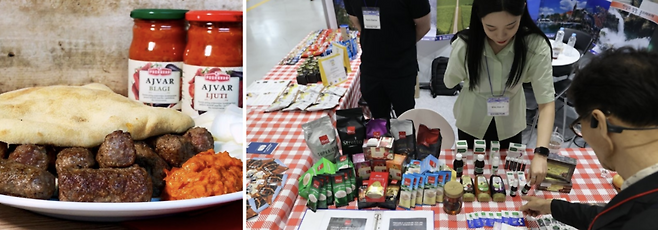 ‘한국수입박람회’ 의 크로아티아 부스를 찾은 관람객이 전시된 상품을 살펴보고 있다. 사진제공|크로아티아관광청/CNTB