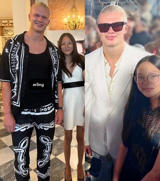 엘링 홀란드, 추사랑. 사진|추사랑 인스타그램