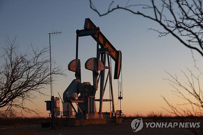 미국 텍사스주 미들랜드 퍼미안분지의 오일 펌프잭 [연합뉴스 자료제공]