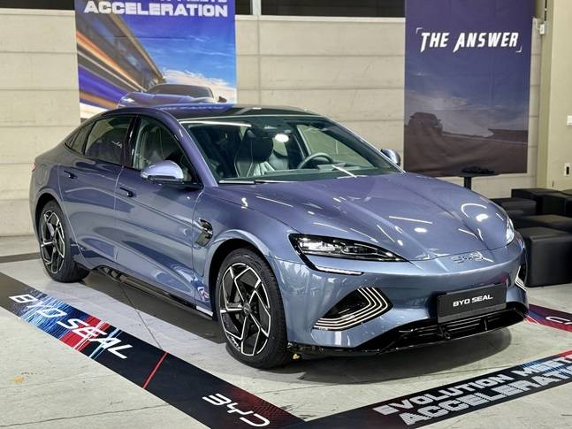 BYD 중형 전기 세단 '씰'./사진=백유진 기자 byj@