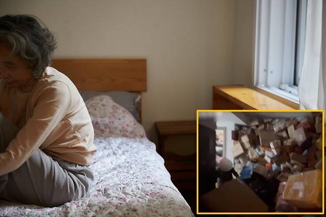 중국 상하이에서 사는 66세 여성이 온라인 쇼핑에 200만 위안(약 3억 9000만원)을 쓰고 뜯지도 않은 채 쌓아둔 사건이 알려졌다. [사진=게티이미지뱅크 *사건과 직접적 관련 없음 / 오른쪽 하단 사진=SNS]