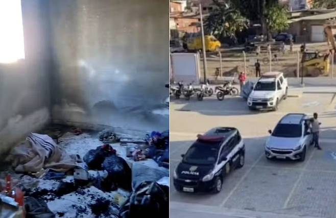 14일(현지시간) 브라질 상파울루주 연안의 과루자의 한 주택에서 14세 소녀가 저지른 방화 사건 현장. <출처=G1 산토스 기사 갈무리>