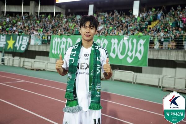 전북현대 대표팀 전진우. /사진=한국프로축구연맹