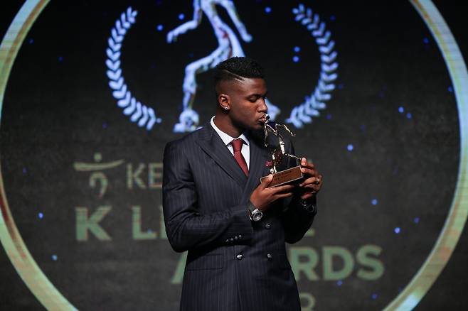 그랜드힐튼호텔/ KEB 하나은행 KLEAGUE AWARDS 2018/ K리그대상/ 시상식/ K리그1/ MVP/ 경남 말컹/ 사진 곽동혁