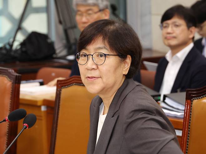 정은경 보건복지부 장관 후보자가 18일 국회 보건복지위원회에서 열린 인사청문회에 출석했다. 연합뉴스