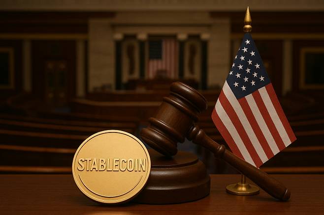 지니어스법이 미국 상·하원을 통과하고 본격 발효를 위해 대통령 서명만을 남겨둔 상태다. /사진=챗GPT 생성이미지