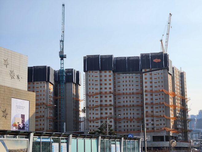 동대구역 인근 아파트 공사현장 모습  [헤럴드 DB]