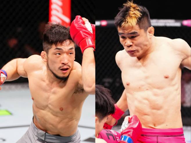 유수영(사진 왼쪽)과 대결할 상대 샤오롱. UFC 제공