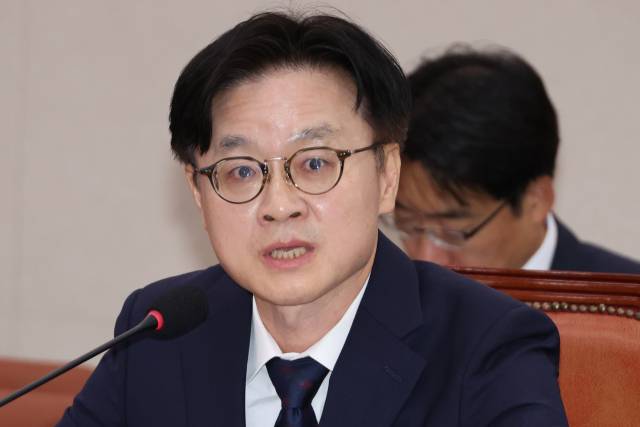 ▲김정관 산업통상자원부 장관 후보자가 17일 국회 산업통상자원중소벤처기업위원회에서 열린 인사청문회에서 위원 질의에 답하고 있다. ⓒ연합뉴스