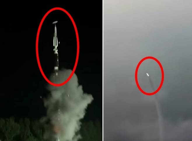 지난 14일(현지시간) 인도 국방연구개발기구(DRDO)의 ‘비슈누 프로젝트’를 통해 개발된 극초음속 순항미사일 ‘ET-LDHCM’이 시험 발사되는 모습. 영상 캡처