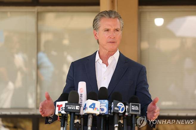 개빈 뉴섬 캘리포니아 주지사 [AFP 연합뉴스 자료사진. 재판매 및 DB 금지]