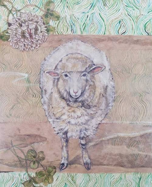 카시와 사치에 作 white clover, 2024, 캔버스에 오일, 6호. /제물포갤러리 제공