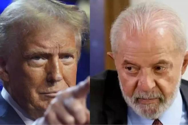 도널드 트럼프 미국 대통령(왼쪽)과 루이스 이나시우 룰라 다시우바 브라질 대통령. /조선일보DB