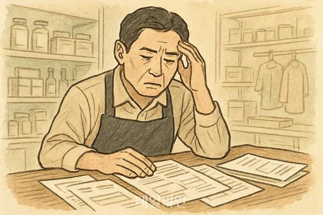 자영업자 대출 부실 우려가 커지고 있다.ⓒ데일리안 AI 이미지 삽화