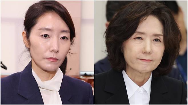 강선우 여성가족부(왼쪽)·이진숙 교육부 장관 후보자