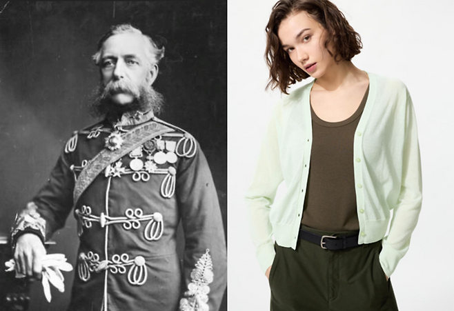 카디건 경과 (한국 한정) 가디건. 카디건이 표준어지만, 패션업체 홈페이지에서 소개한 이 제품의 이름은 라이트V넥가디건이다. 오호통재라. [사진 출처=공공 저작물·유니클로]