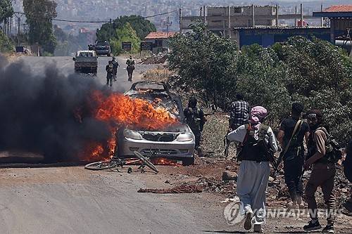 유혈 충돌이 발생한 시리아 스웨이다 [AFP 연합뉴스. 재판매 및 DB 금지]