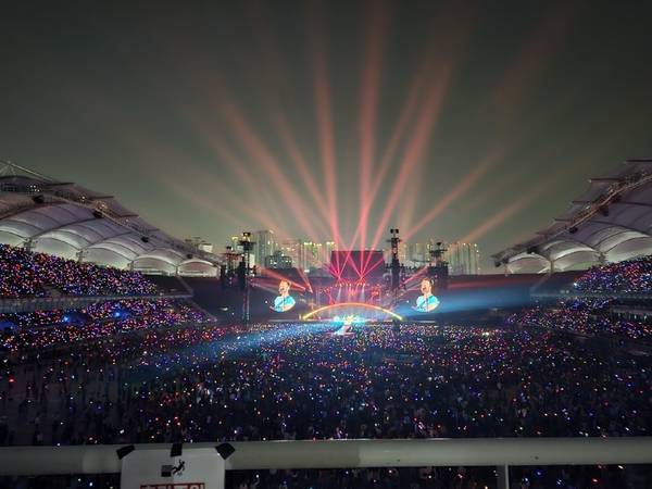 고양종합운동장에서 열린 콜드플레이 내한공연. /라이브네이션코리아 제공