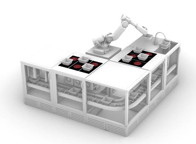 <주>BPK(베스트팩코리아)가 개발한 모듈형 조리로봇 '레고로(LEGORO)' 모형도. <BPK 제공>