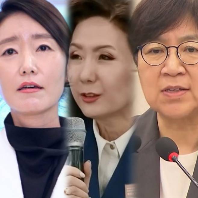 (왼쪽부터) 강선우 여성가족부 장관 후보자, 이진숙 교육부 장관 후보자, 정은경 보건복지부 장관 후보자.