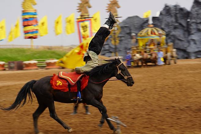 말타는 기술이 기가막힌 몽골 청년