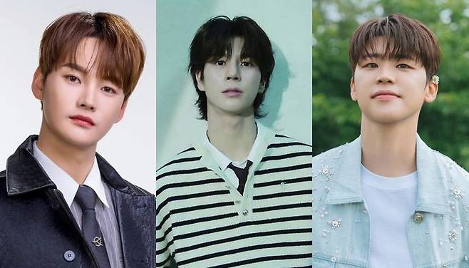 왼쪽부터 박서진, 정동원, 박지현