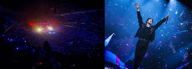 '이틀 내내 완전매진' 방탄소년단 진 美 애너하임 콘서트 혼다 센터 역사상 최고 기록