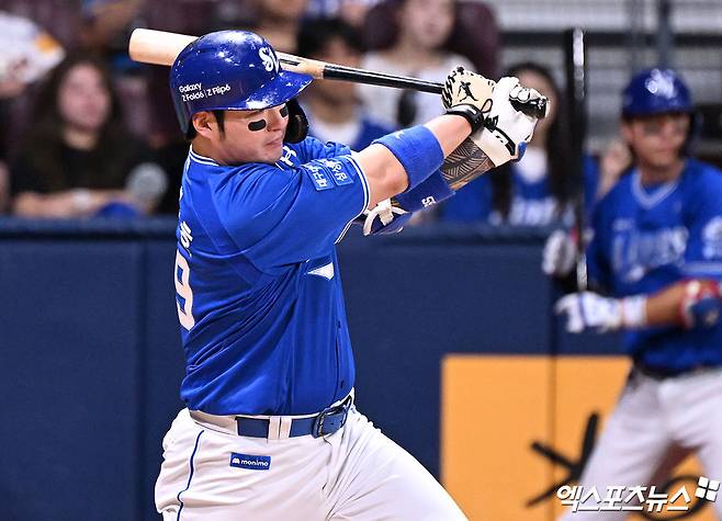 삼성 라이온즈 박병호가 정규시즌 경기에 출전해 타격하고 있다. 엑스포츠뉴스 DB