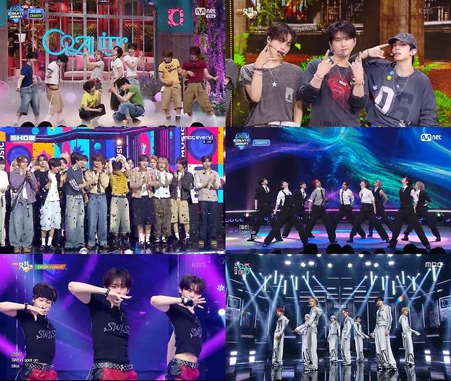 크래비티. 사진 | 각 방송화면 캡처