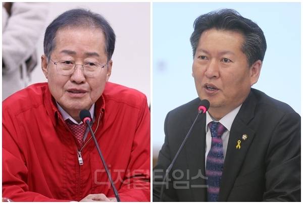 홍준표 전 대구시장(왼쪽)과 정청래 더불어민주당 의원. [디지털타임스 DB, 연합뉴스]
