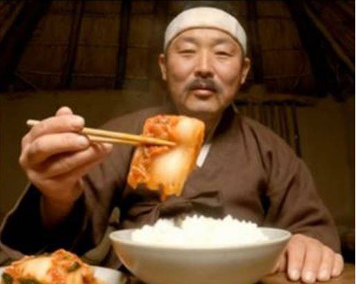 조선시대 인물이 마치 먹방을 하는 것처럼 구현한 AI 콘텐츠./사진=인스타그램 캡처